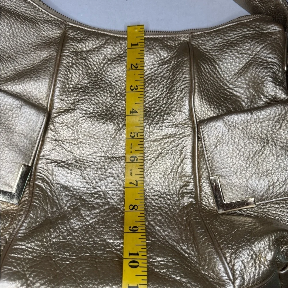 Michael Kors Gold Soft Leather Shoulder Bag.